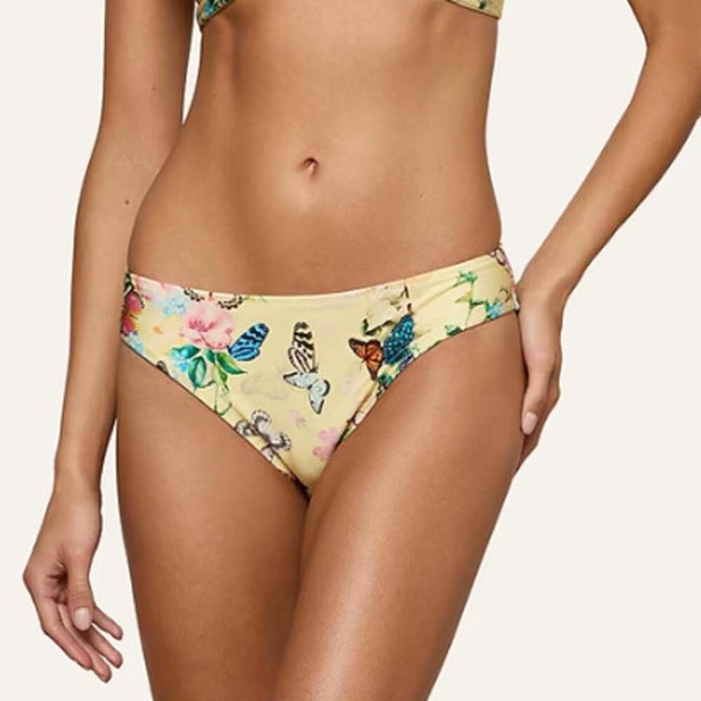 Lagence Nicole Bikini Bottom Pale Yellow Garden Butterflies Size XS